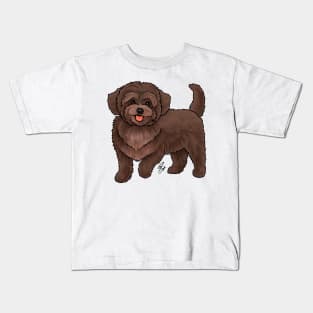 Dog - Maltipoo - Brown Kids T-Shirt